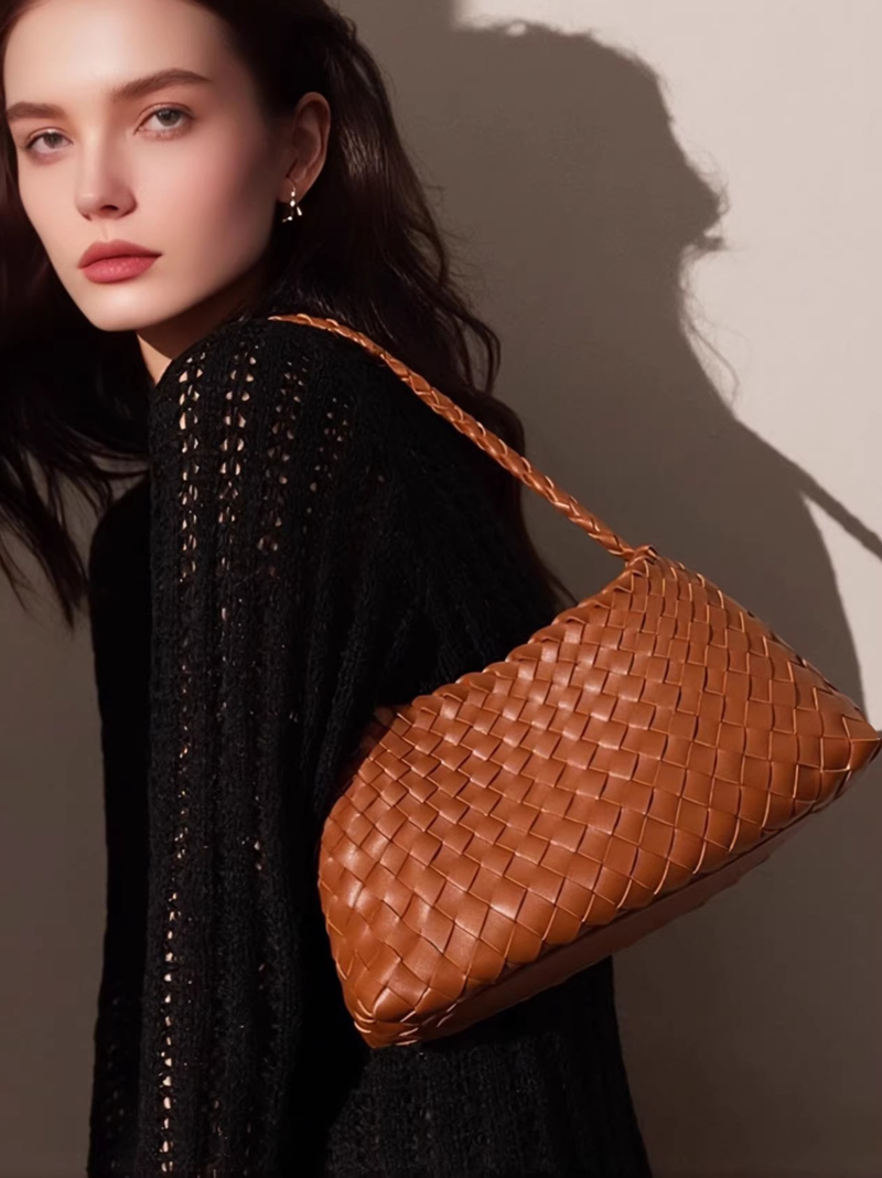 Half Moon Bag Suede - 손으로 짠 인기 고급형 싱글 숄더