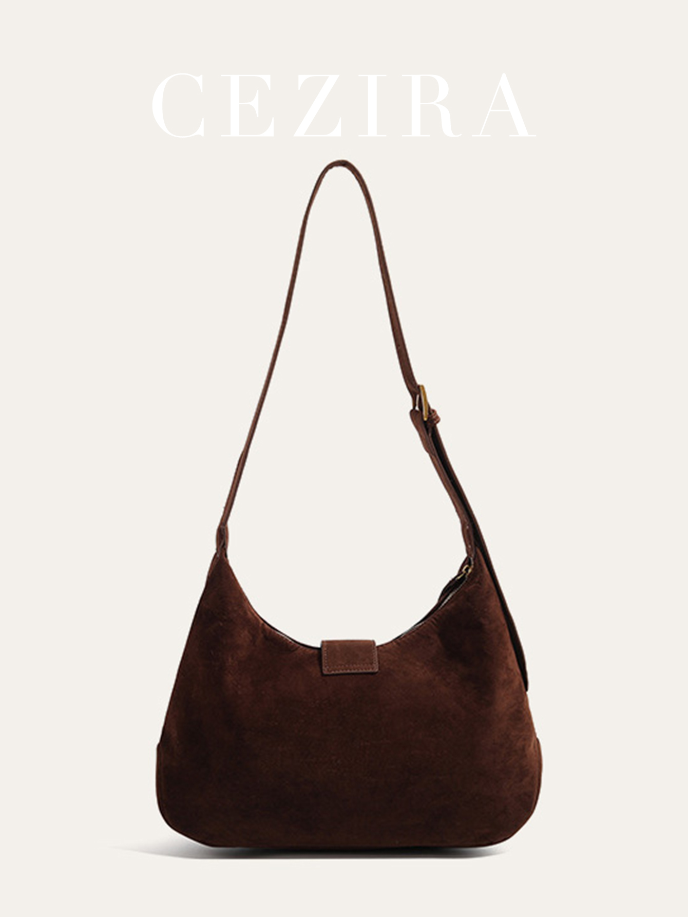 여성을위한 빈티지 스타일 가짜 스웨이드 패브릭 호보 백 - Half Moon Bag Suede 리뷰 및 가격