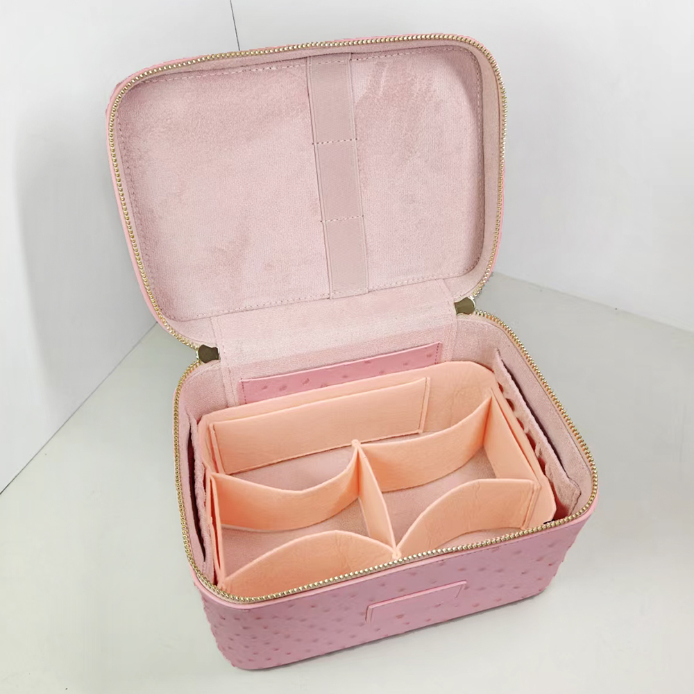 럭셔리 타조 모조 가죽 여성 메이크업 화장품 가방, 맞 - Luxury Bags Names 리뷰 및 가격