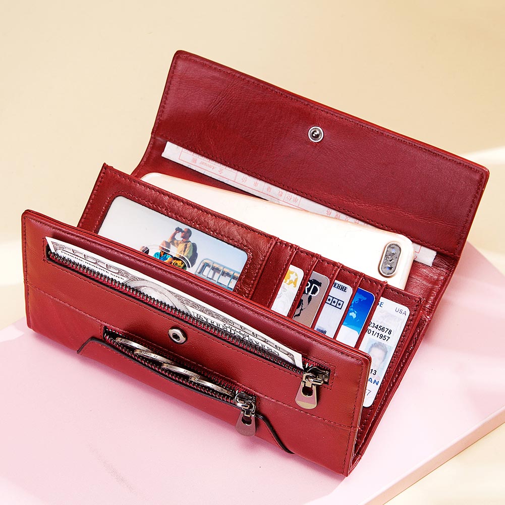 HUMERPAUL 패션 여성 정품 가죽 지갑 RFID  - Luxury Bags Photos 리뷰 및 가격