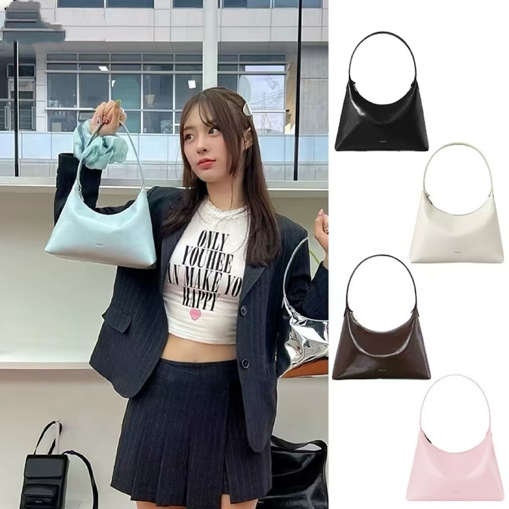 한국 니치 소크리에이티브 부드러운 가죽 빈티지 여성용  - Half Moon Bag Suede 리뷰 및 가격