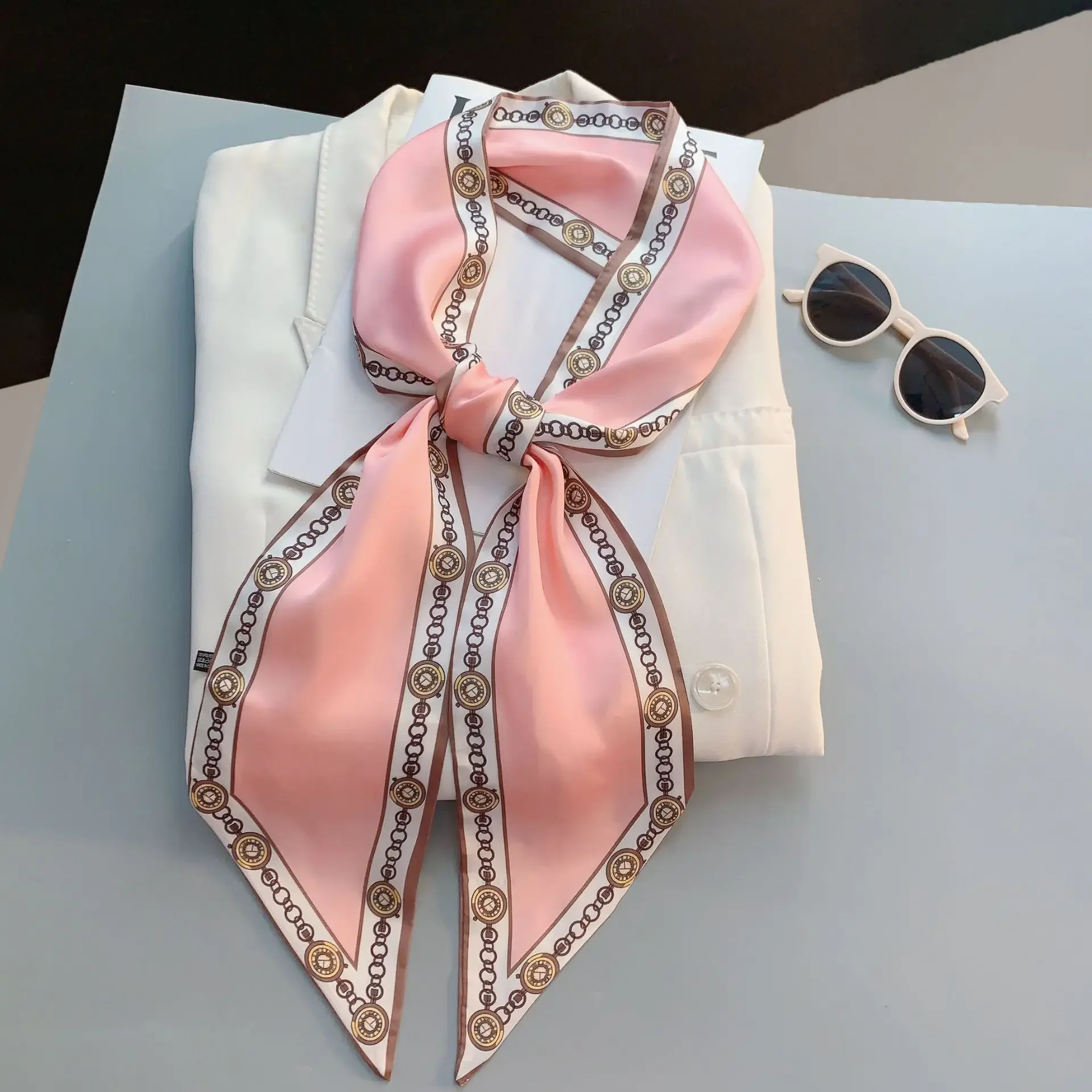 디자인 프린트 스키니 스카프 플래드 말털 헤어밴드 스카 - Luxury Bags Brands For Women 리뷰 및 가격