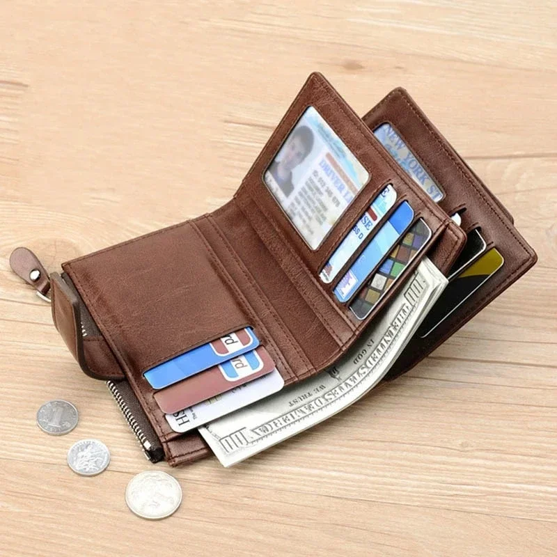 남성용 럭셔리 가죽 동전 지갑, RFID 차단 남자 지 - Luxury Bags Photos 리뷰 및 가격