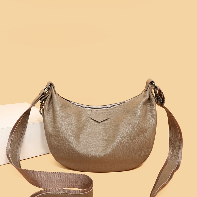 새로운 여성 가방 100% 정품 가죽 겨드랑이 토트 백 - Half Moon Bag Suede 리뷰 및 가격