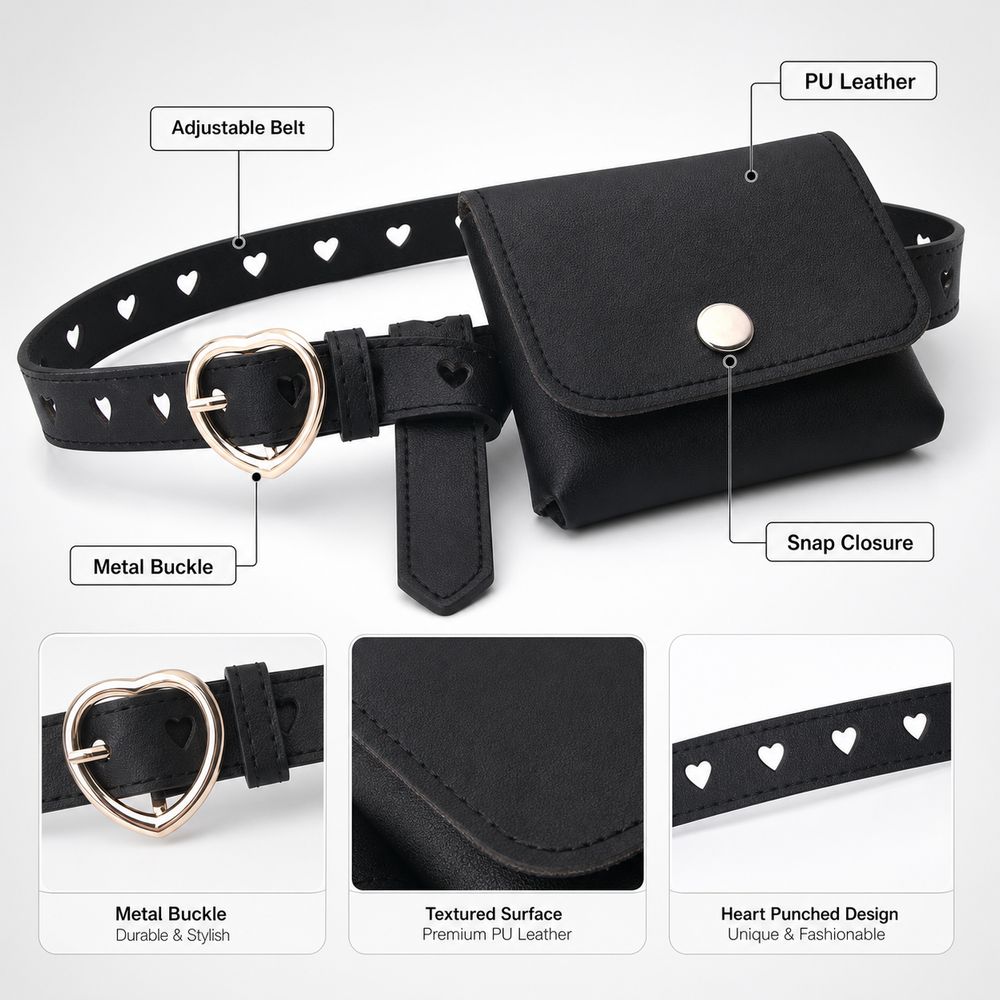 새로운 PU 가죽 여성 허리 가방 컴팩트 경량 벨트 가 - Belt Bag Leather Wide 리뷰 및 가격
