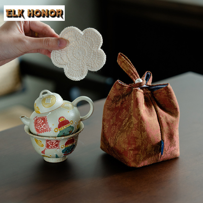손으로 그린 ​​뱀 파란색과 흰색 플린트 레드 여행 차 - Luxury Bags Hand Painted 리뷰 및 가격