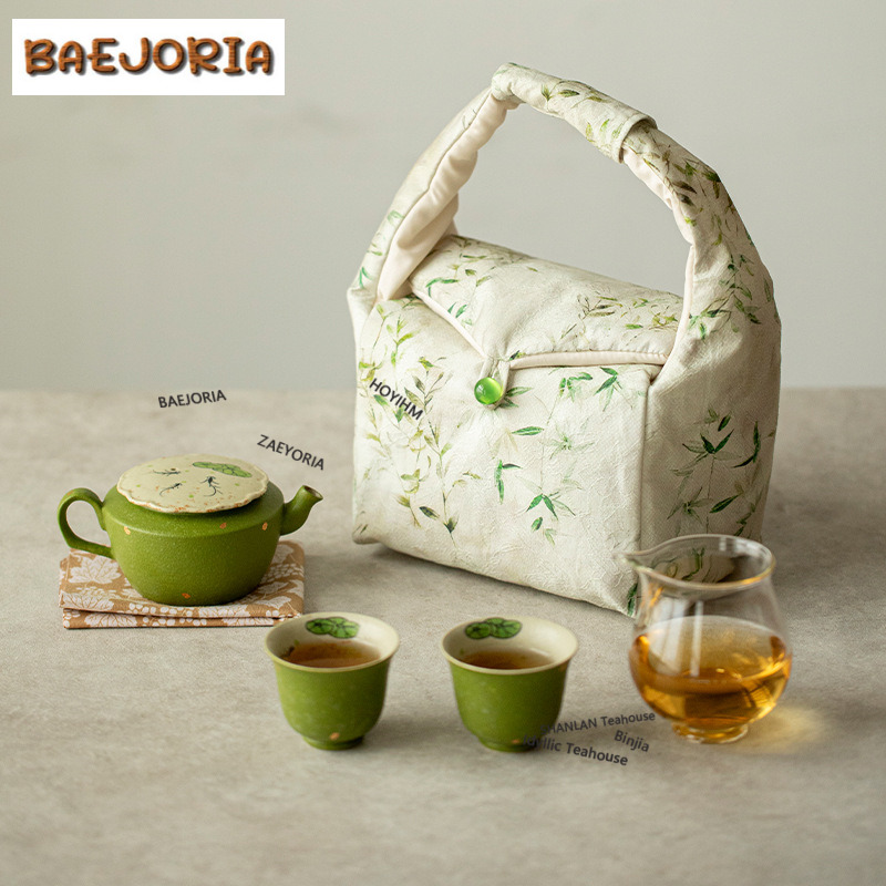 수작업 물고기 무늬 연잎 여행용 차 세트 키트 고급 1 - Luxury Bags Hand Painted 리뷰 및 가격