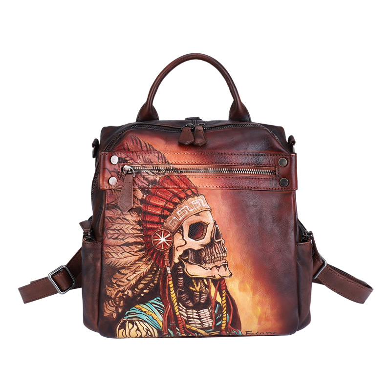 2026 새로운 럭셔리 패션 가죽 여성 배낭 여성 책가 - Luxury Bags Hand Painted 리뷰 및 가격