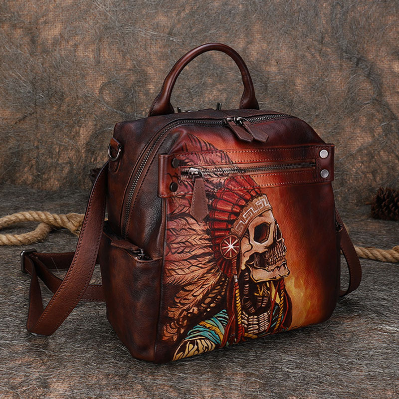2026 새로운 럭셔리 패션 가죽 여성 배낭 여성 책가 - Luxury Bags Hand Painted 리뷰 및 가격