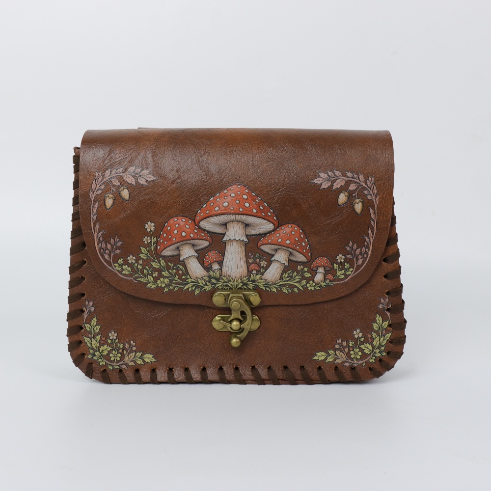 1피스 레드 버섯 프린트 PU 허리 가방 중세 르네상스 - Belt Bag Leather Wide 리뷰 및 가격